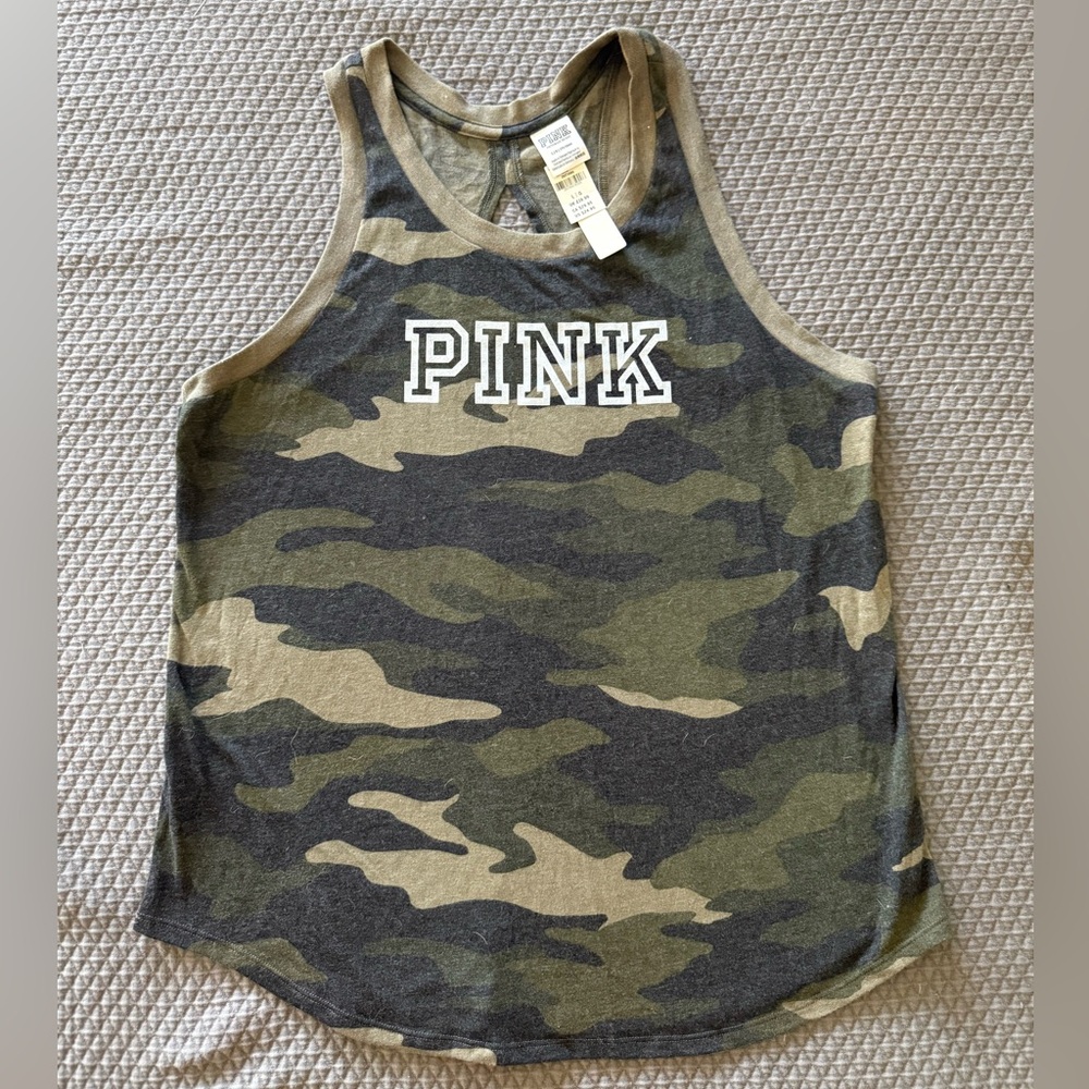 VS PINK Camo tank top size LG